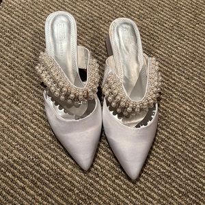 ASOS White Pearl Mules (BRAND NEW) 9